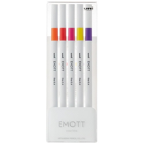 Uni-ball Emott Pens 5-color set NO.2 Passion Color Uni-ball Emott Pens 5-color set NO.2 Passion Color