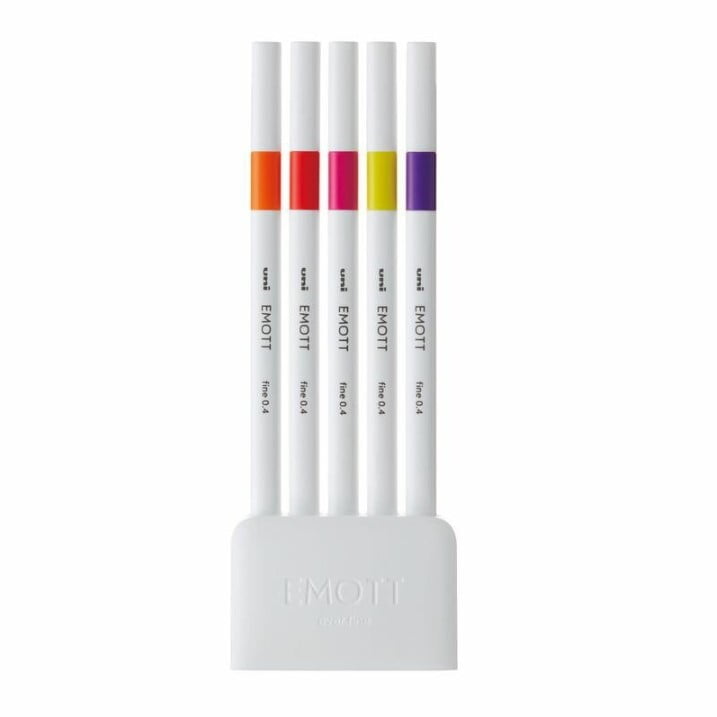 Uni-ball Emott Pens 5-color set NO.2 Passion Color