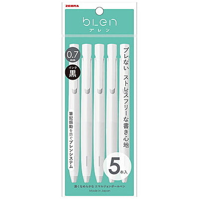 Zebra Blen 0.7 Ballpoint Pens White