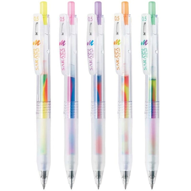 Zebra Sarasa Clip Marble Color 5 Color Pen Set Zebra Sarasa Clip Marble Color 5 Color Pen Set