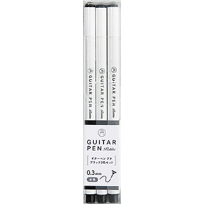Guitar Petit Pens 3 Color Set Black