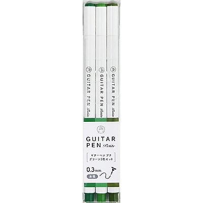 Guitar Petit Pens 3 Color Set Green