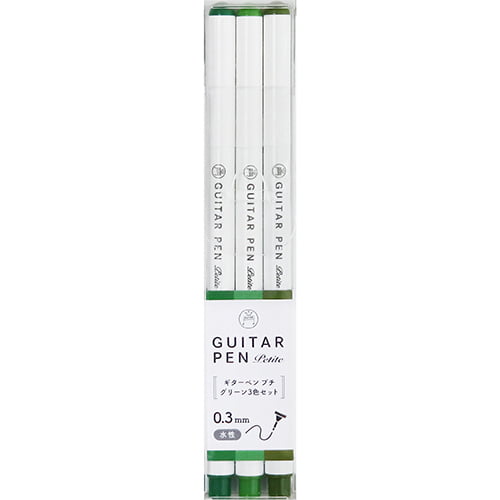 Guitar Petit Pens 3 Color Set Green