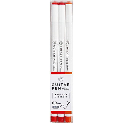 Guitar Petit Pens 3 Color Set Red