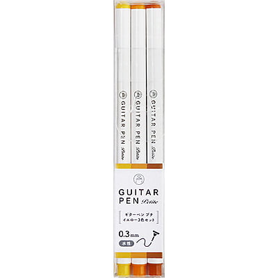 Guitar Petit Pens 3 Color Set Yellow