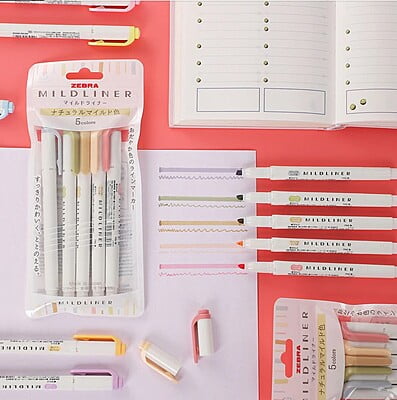Zebra Mildliner 5 Color Set WKT7-5C-NTC Zebra Mildliner 5 Color Set WKT7-5C-NTC