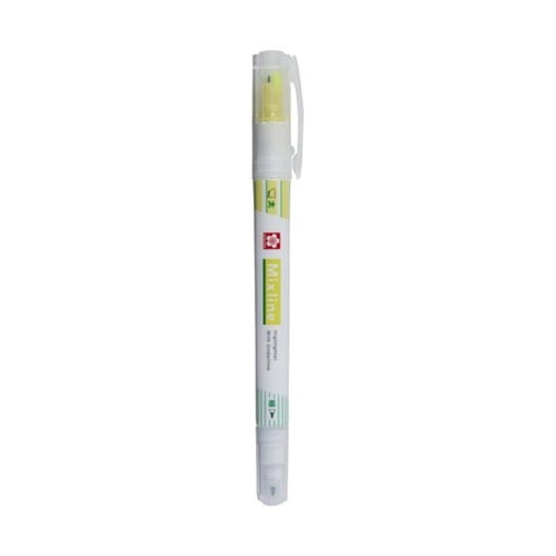 Sakura Crepas Mixline Twin Highlighter Pen Fluorescent Yellow