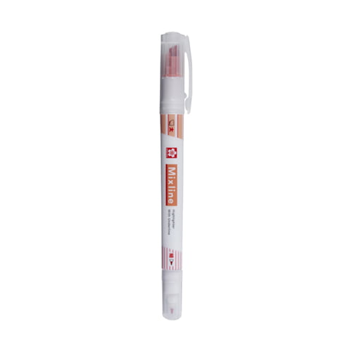 Sakura Crepas Mixline Twin Highlighter Pen Coral Red