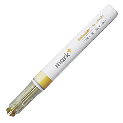 Kokuyo Highlighter Pen 2 Tone Mark Plus Yellow