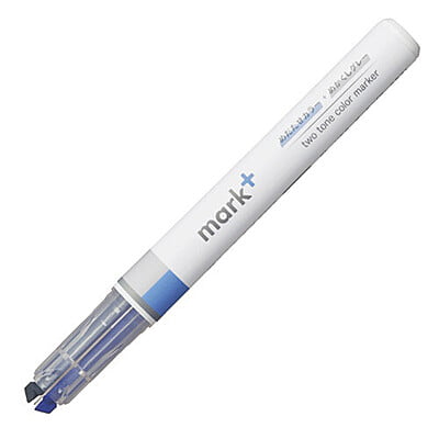Kokuyo Highlighter Pen 2 Tone Mark Plus Gray Blue