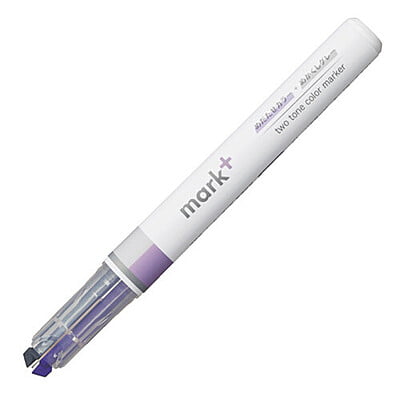 Kokuyo Highlighter Pen 2 Tone Mark Plus Gray Purple