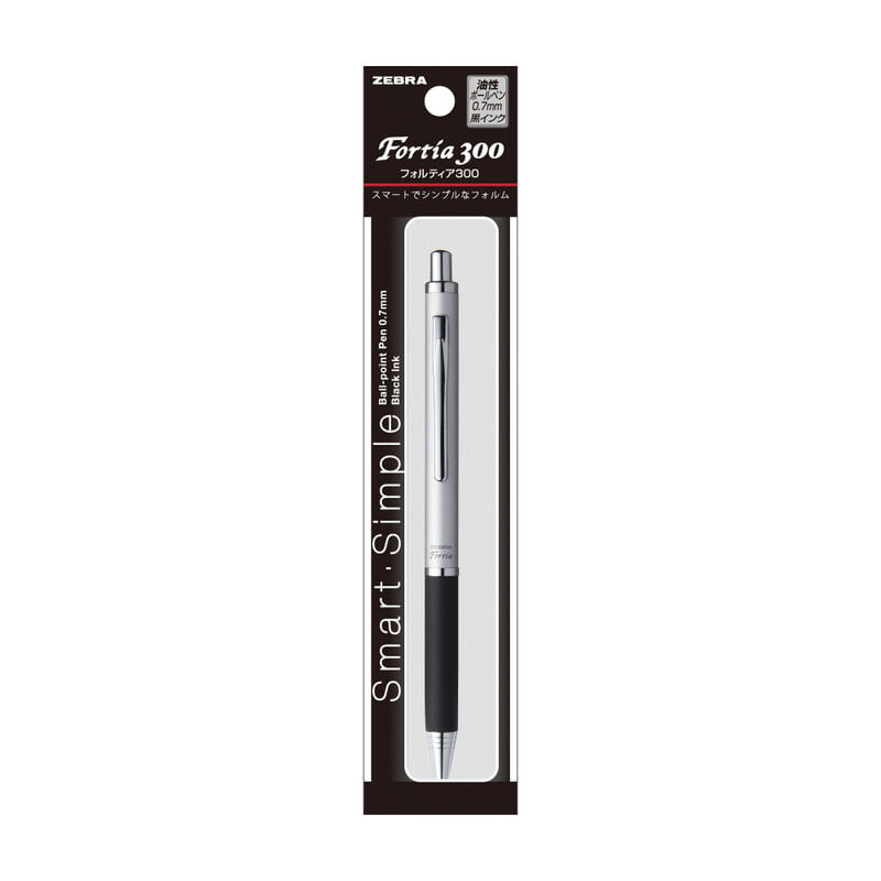 Zebra Fortia 300 Ballpoint Pen 0.7 Silver Zebra Fortia 300 Ballpoint Pen 0.7 Silver