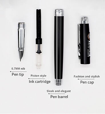 Baoke PC114 Black Metal Fountain Pen 0.7 Baoke PC114 Black Metal Fountain Pen 0.7