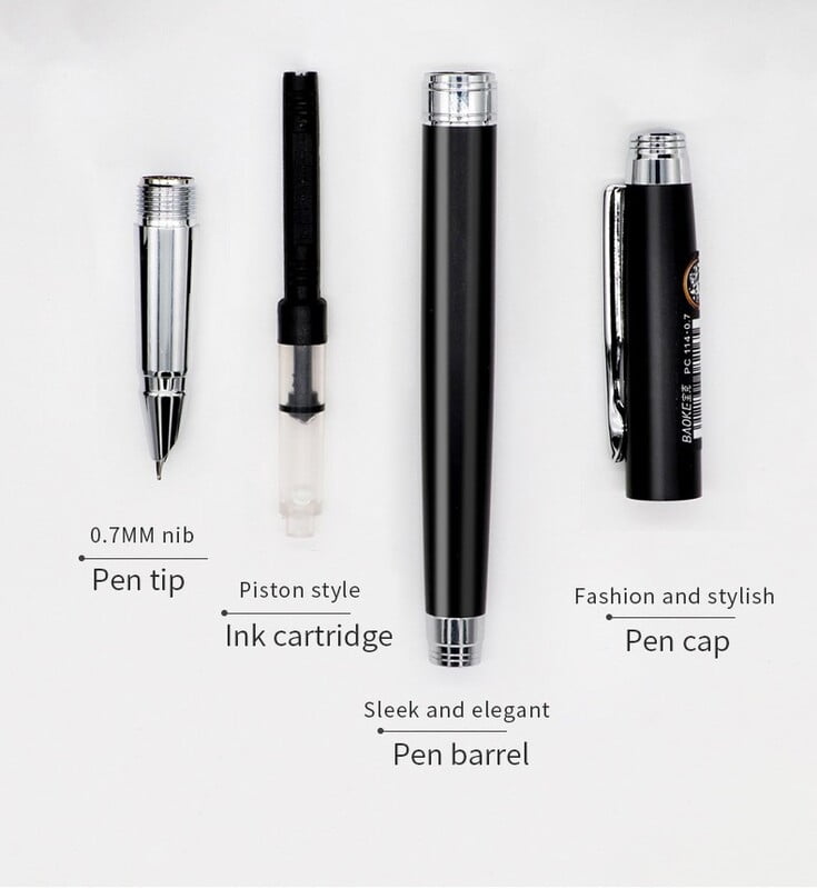 Baoke PC114 Black Metal Fountain Pen 0.7 Baoke PC114 Black Metal Fountain Pen 0.7