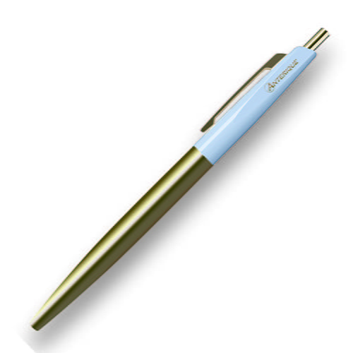 Anterique Brass Oil-based Ballpoint Pen 0.5 Aqua Blue