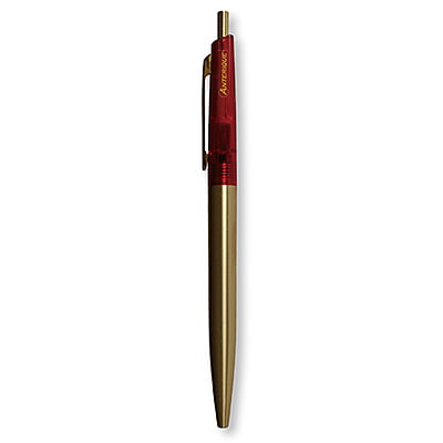 Anterique Brass Oil-based Ballpoint Pen 0.5 Transparent Red