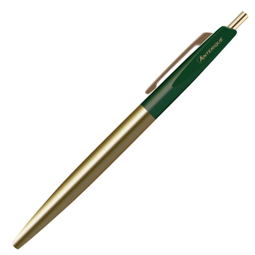 Anterique Brass Oil-based Ballpoint Pen 0.5 Forest Green