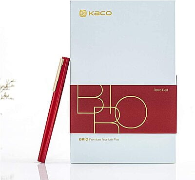 Kaco Brio Fountain Pen Set Red