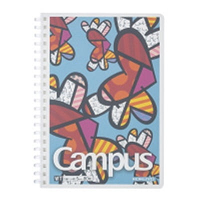 Kokuyo ROMERO BRITTO Soft Ring Notebook B6 Heart Blue