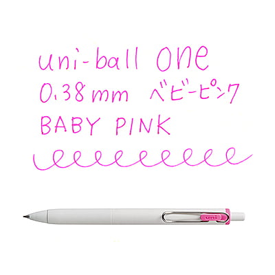 Uniball One 0.38mm Baby Pink