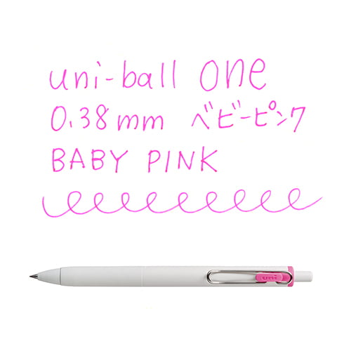 Uniball One 0.38mm Baby Pink Uniball One 0.38mm Baby Pink