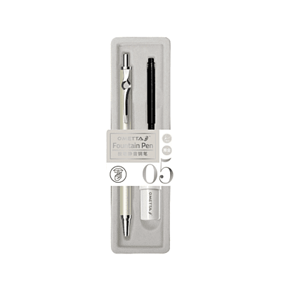 Beifa Ometta No-Noise Retractable Fountain Pen with Ink Cartridge Gold GEF005