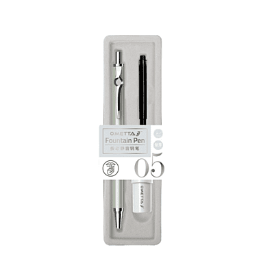 Beifa Ometta No-Noise Retractable Fountain Pen with Ink Cartridge Green GEF005