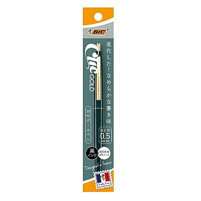 BIC Japan Click Gold Ballpoint Pen Dark Green