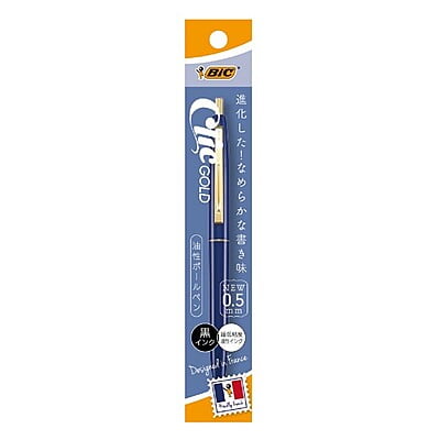 BIC Japan Click Gold Ballpoint Pen Royal Blue