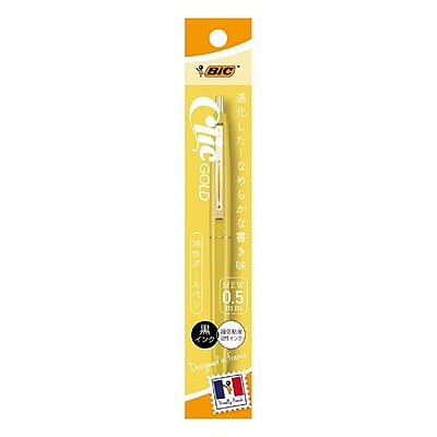 BIC Japan Click Gold Ballpoint Pen Yellow