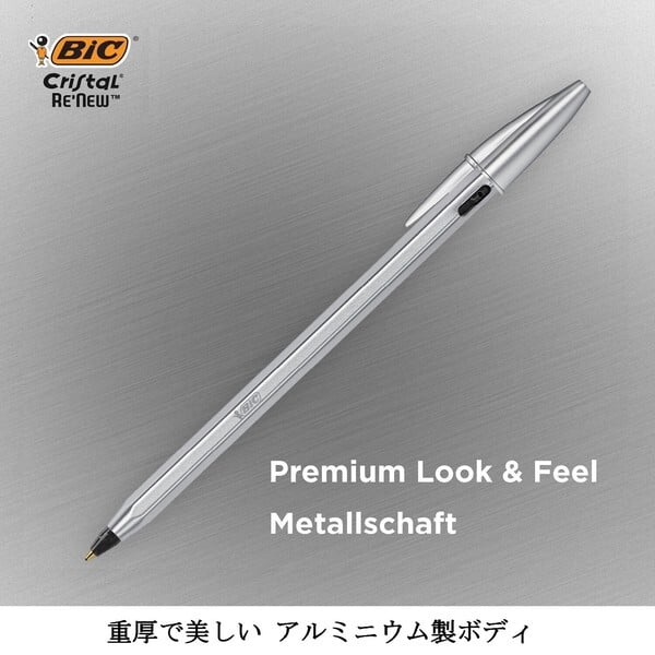 BIC Ballpoint Pen Crystal Renew+2 Refill 1.0mm Black BIC Ballpoint Pen Crystal Renew+2 Refill 1.0mm Black