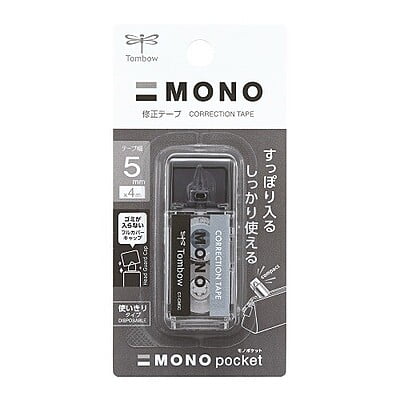 Tombow Correction Tape Mono Pocket Black Tombow Correction Tape Mono Pocket Black