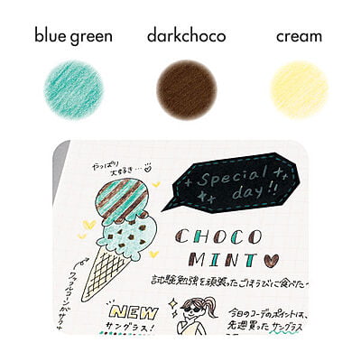 Kutsuwa Kuridashi Colored Pencil Crickle Chocolate