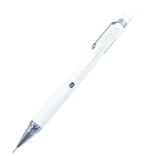 Zebra Drafix Mechanical Pencil White 0.5 Zebra Drafix Mechanical Pencil White 0.5