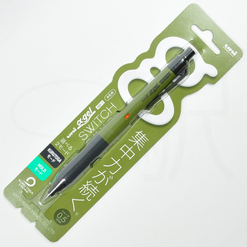 Mitsubishi Pencil Alpha-Gel Switch 0.5 Dark Olive Mitsubishi Pencil Alpha-Gel Switch 0.5 Dark Olive