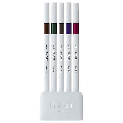 Uni-ball Emott Pens 5-color set NO.3 Vintage Color