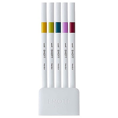 Uni-ball Emott Pens 5-color set NO.8 Retro Color