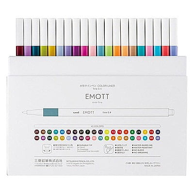 Uni-ball Emott Pens 40 Color Set