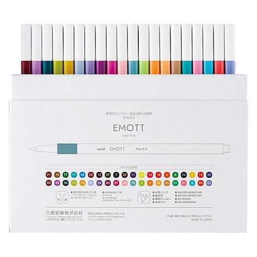 Uni-ball Emott Pens 40 Color Set Uni-ball Emott Pens 40 Color Set