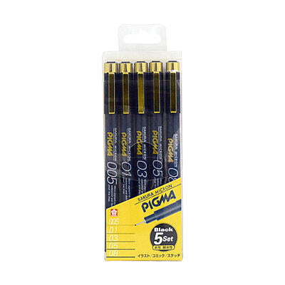 Sakura Crepas Water-Based Marker Pigma Set of 5 ESDK-5A