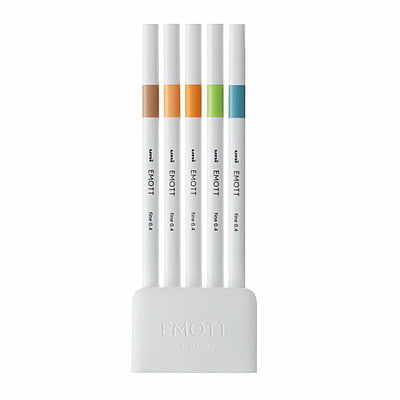 Uni-ball Emott Pens 5-color set NO.6 Nature Color