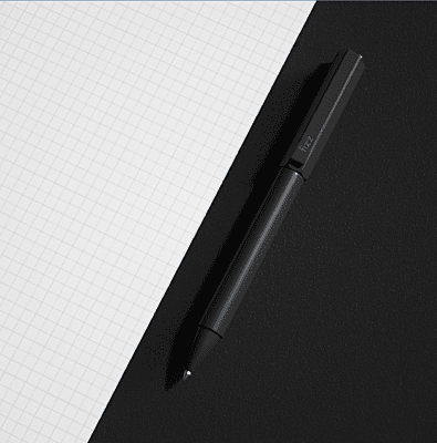 Fizz Rotating Metal Gel Pen Black FZ44011D-H
