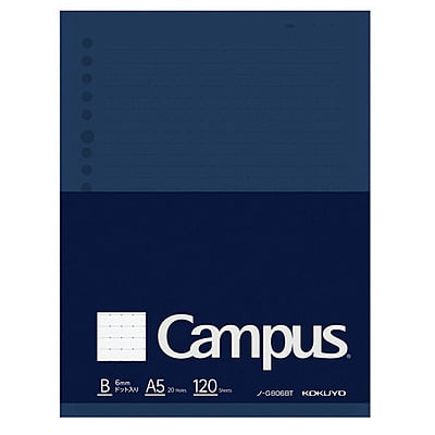 Kokuyo Campus Loose Leaf Biz A5 Dotted Ruled B Ruled 120 Sheets NO-G806BT