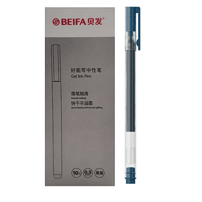 Beifa Gel Pen Blue Black 0.5 GA329801