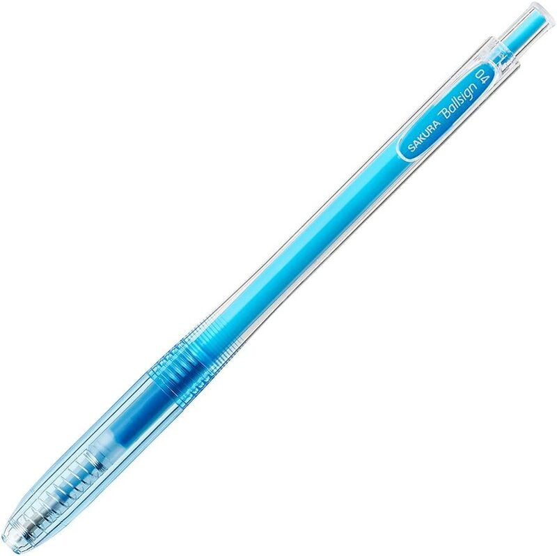 Sakura Ballsign Knock Gel Pen 0.4 Aqua Blue