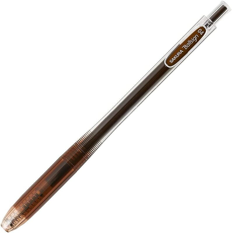 Sakura Ballsign Knock Gel Pen 0.4 Brown Black