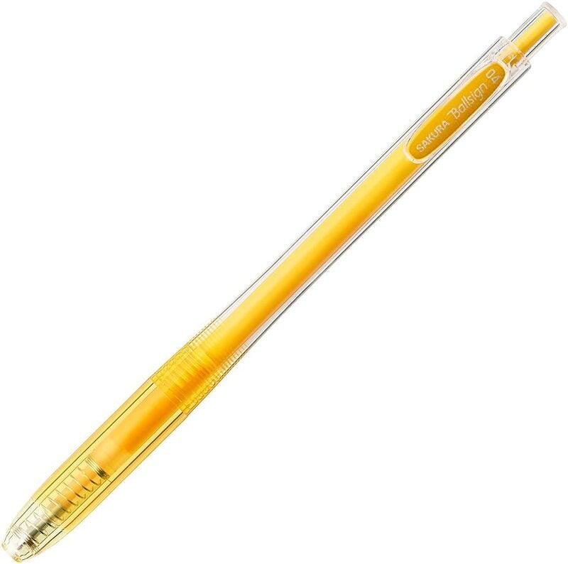 Sakura Ballsign Knock Gel Pen 0.4 Yellow