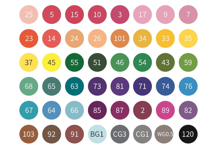 Guangbo Dual Tip Art Markers 48 Colors Set Guangbo Dual Tip Art Markers 48 Colors Set