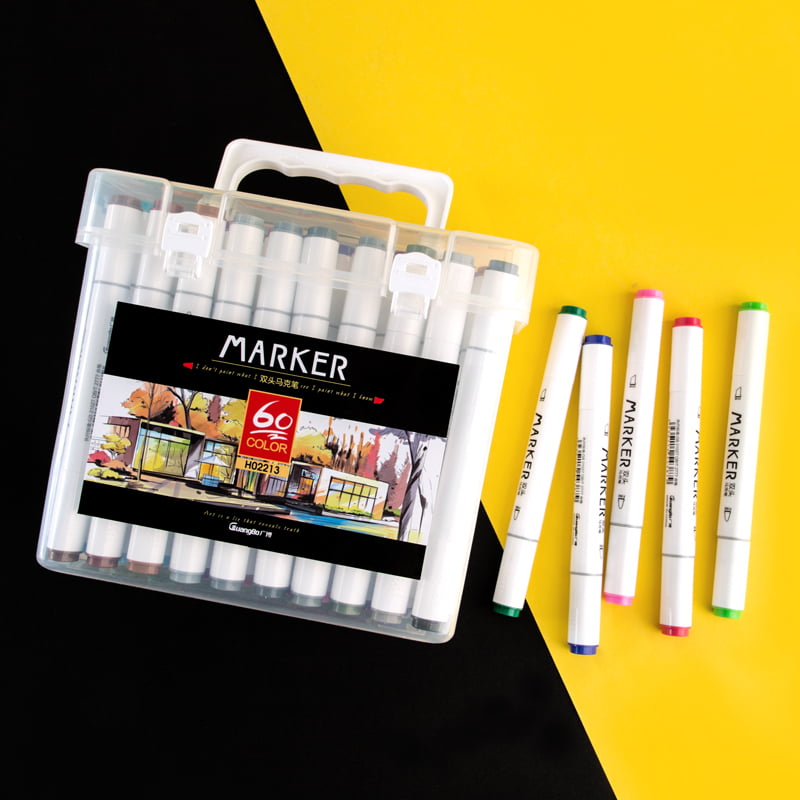 Guangbo Dual Tip Art Markers 60 Colors Set