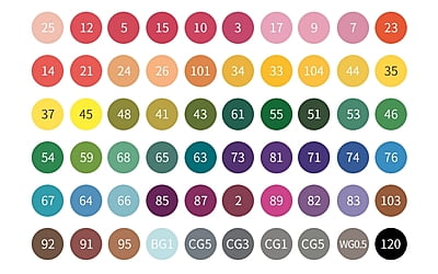 Guangbo Dual Tip Art Markers 60 Colors Set